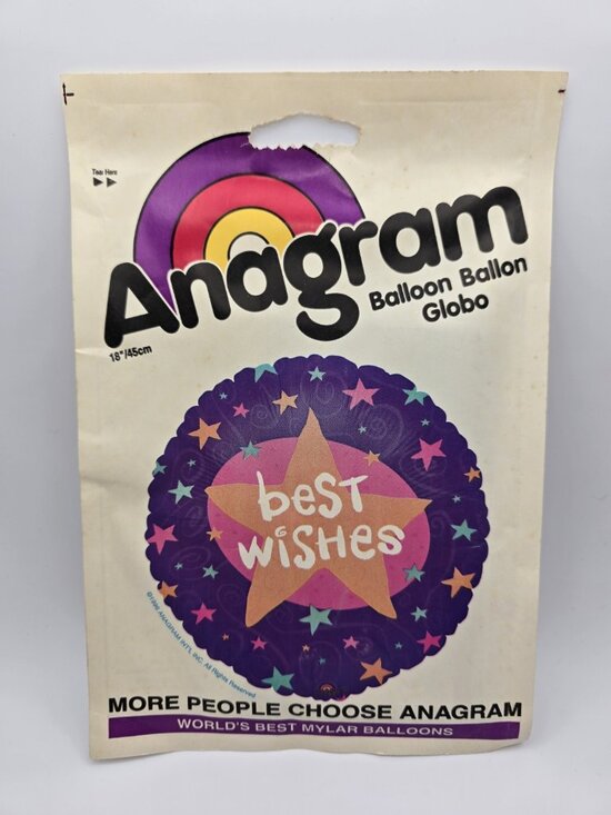 Anagram Other - Anagram Vintage "Best Wishes" Metallic Helium Balloon 1990s